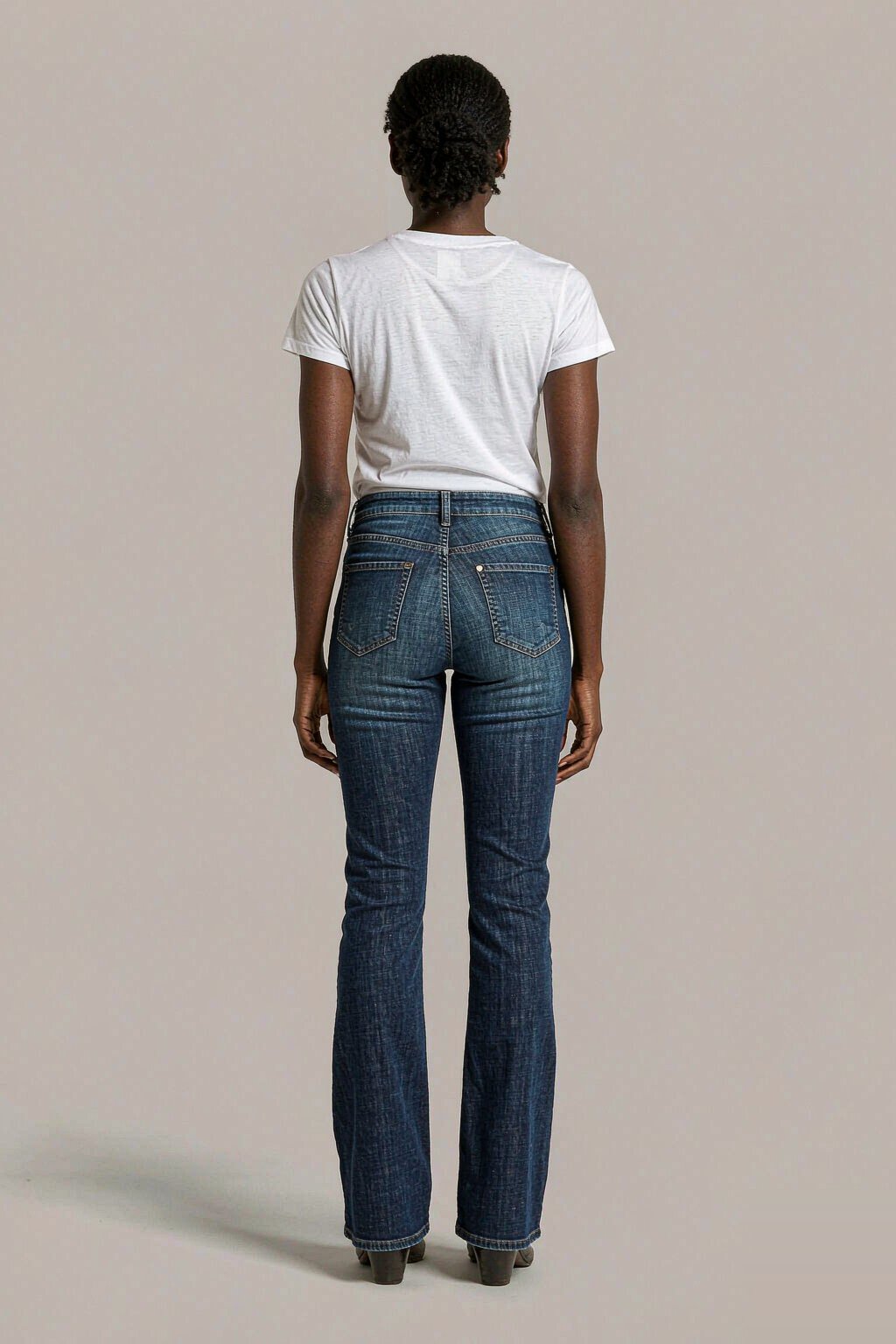 The Bootcut Jean — Deep Indigo The Bootcut Jean — Deep Indigo seen from behind