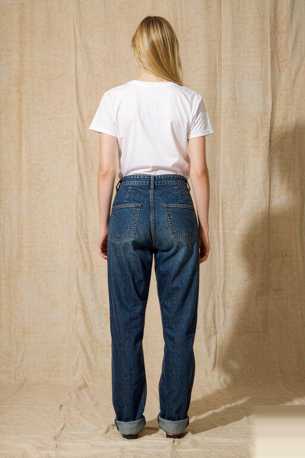 The Boyfriend Jean — Vintage Mid Blue The Boyfriend Jean — Vintage Mid Blue seen from behind