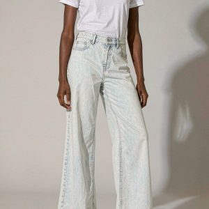 Front view of The Wide Leg Jean — Light Wash
