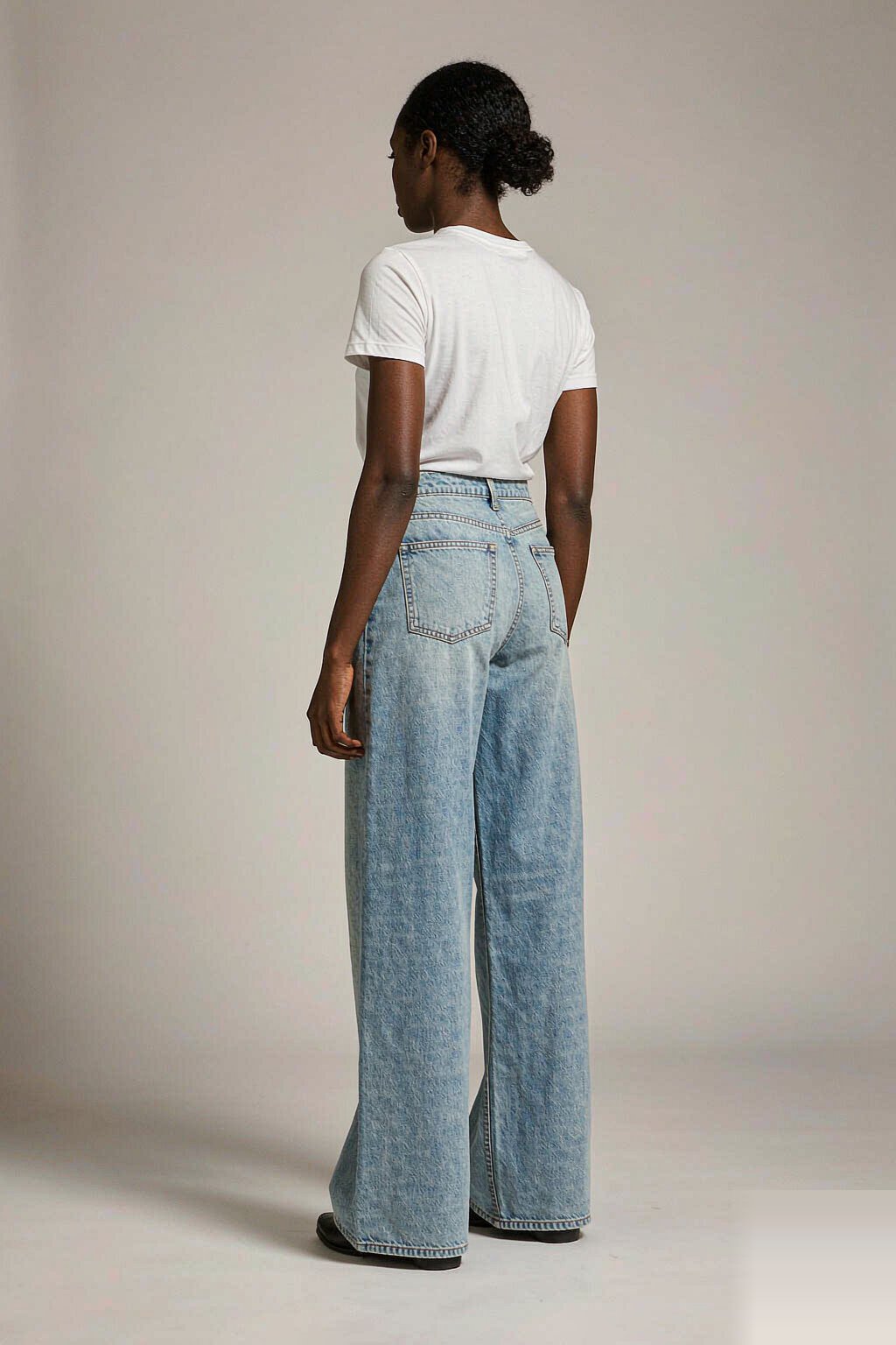 The Wide Leg Jean — Light Wash The Wide Leg Jean — Light Wash seen from behind