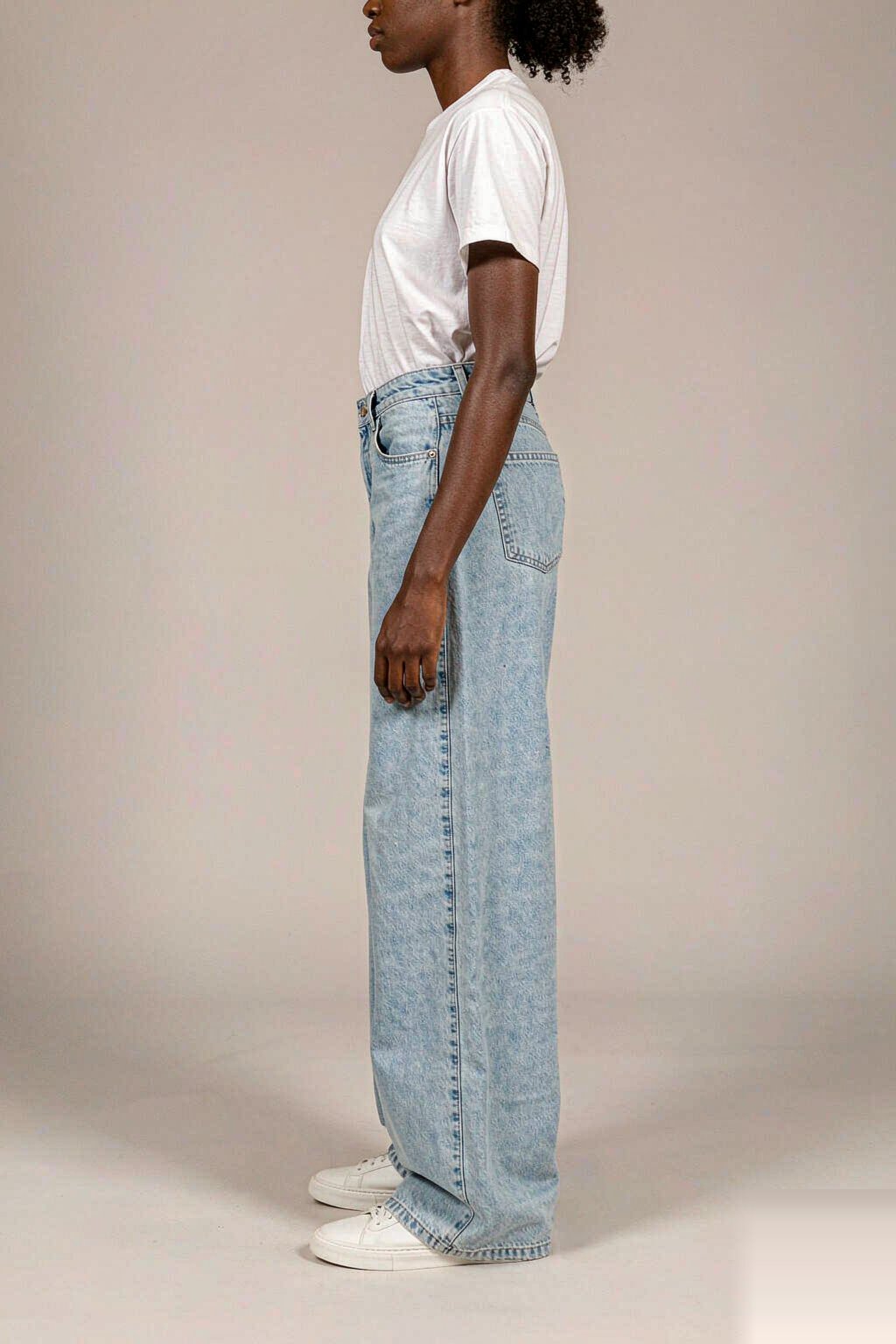 The Wide Leg Jean — Light Wash The Wide Leg Jean — Light Wash seen from the side